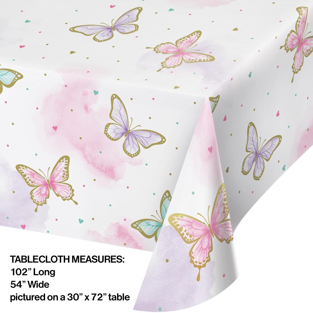 6ct Bulk Golden Butterfly Paper Table Covers