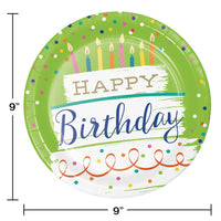 96ct Bulk Festive Cake Happy Birthday Dinner Plates