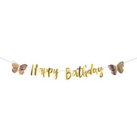 12 pc Bulk Shimmering Butterfly Banners - Birthday Party Supplies by Creative Converting