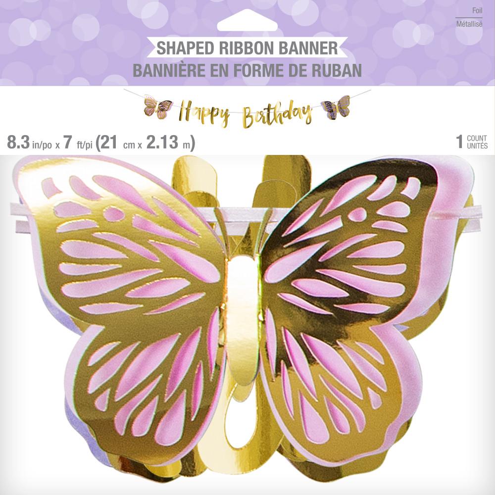 12ct Bulk Golden Butterfly Banners