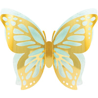 18ct Bulk Golden Butterfly Wall Decor