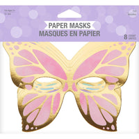 48ct Bulk Golden Butterfly Paper Masks