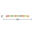 12ct Bulk Festive Cake Happy Birthday Banners