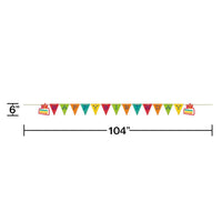 12ct Bulk Festive Cake Happy Birthday Banners