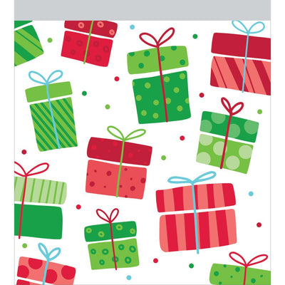 120 pc Bulk Christmas Presents Favor Bags with Zipper - Christmas Party Supplies by Creative Converting