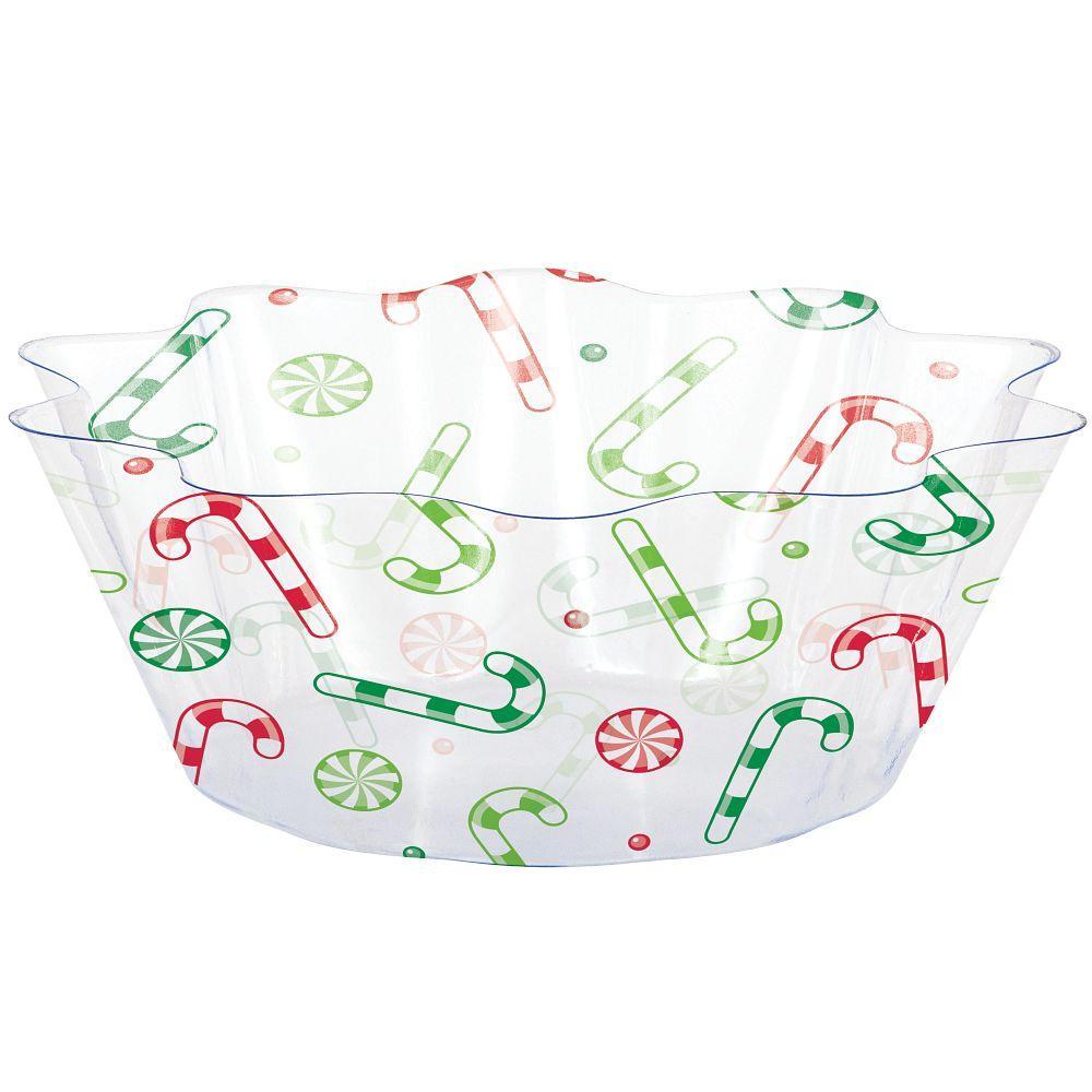 12 pc Bulk Christmas Candy Fluted Bowl - Christmas Party Supplies by Creative Converting