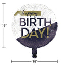 10ct Bulk Navy and Gold Birthday Mylar Balloons