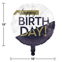 10ct Bulk Navy and Gold Birthday Mylar Balloons