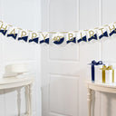 12ct Bulk Navy and Gold Birthday Banners