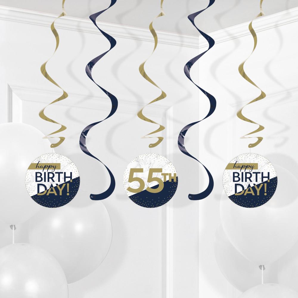 30ct Bulk Navy and Gold Birthday Dizzy Danglers