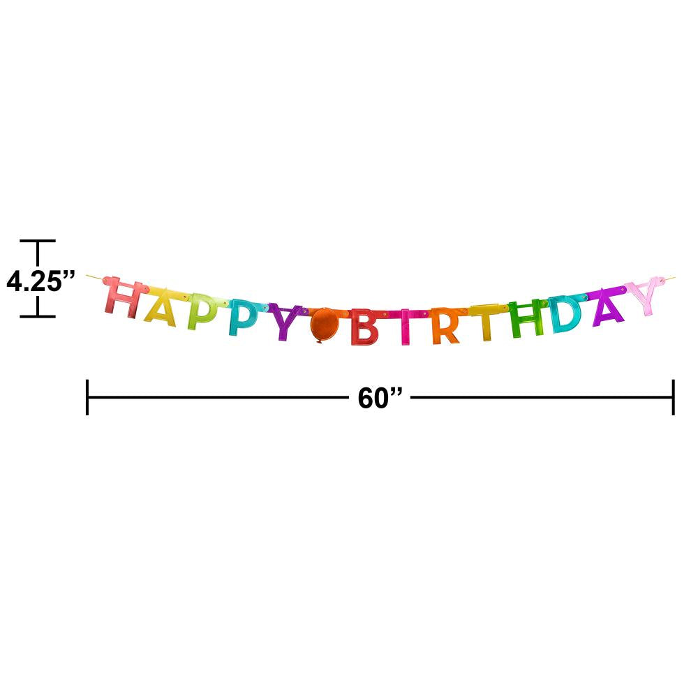 12ct Bulk Colorful Happy Birthday Banners