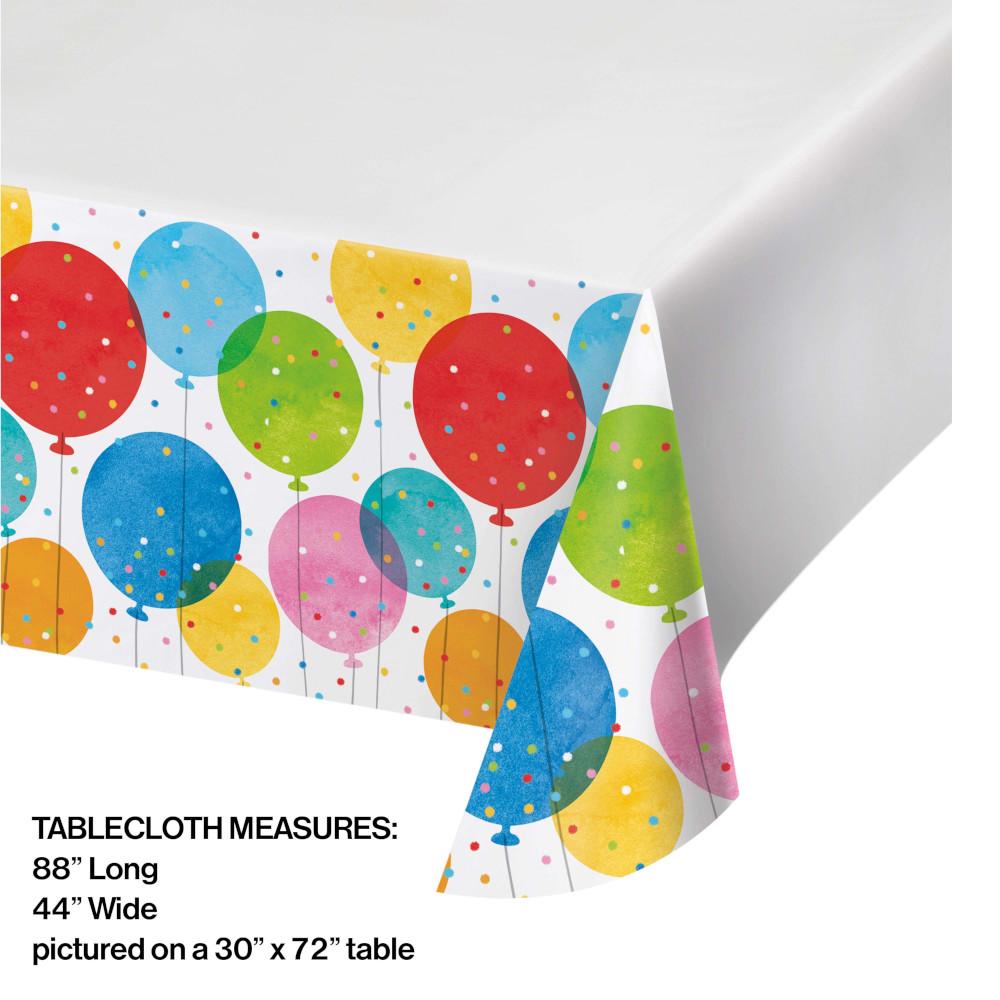 12 pc Bulk Birthday Confetti Balloons Plastic Table Covers - Birthday Party Supplies by Creative Converting