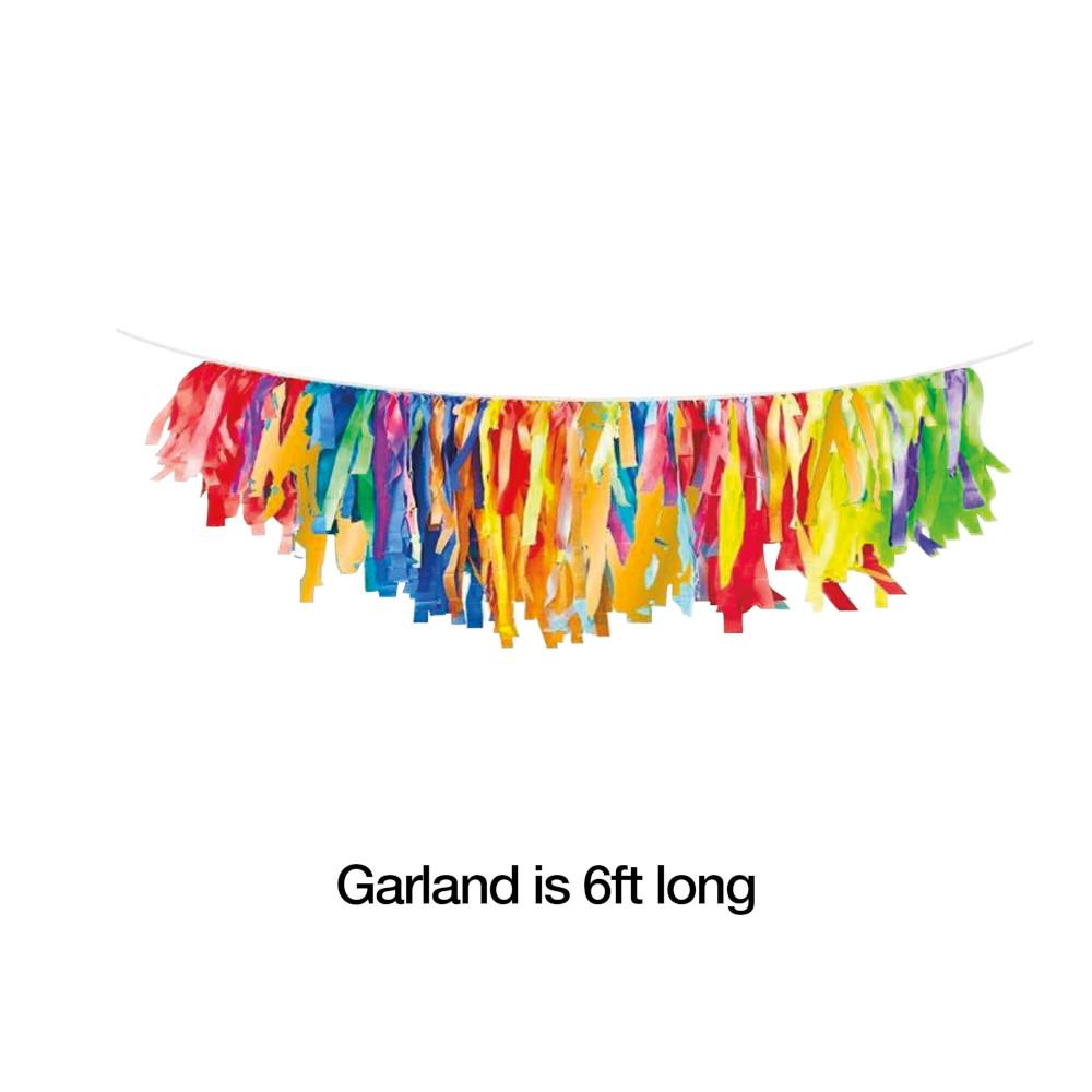 6ct Bulk Primary Color Fringe Garlands