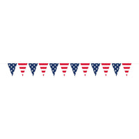 12 pc Bulk Patriotic Pennant Banner - Patriotic and 4th of July Party Supplies by Creative Converting