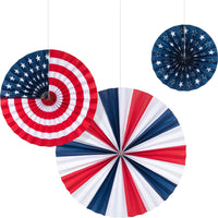 36 pc Bulk Patriotic Fans PR 16