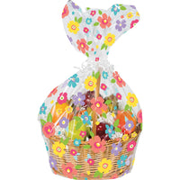 12 pc Bulk Spring Floral Cello Basket Bag - Party Themes by Creative Converting
