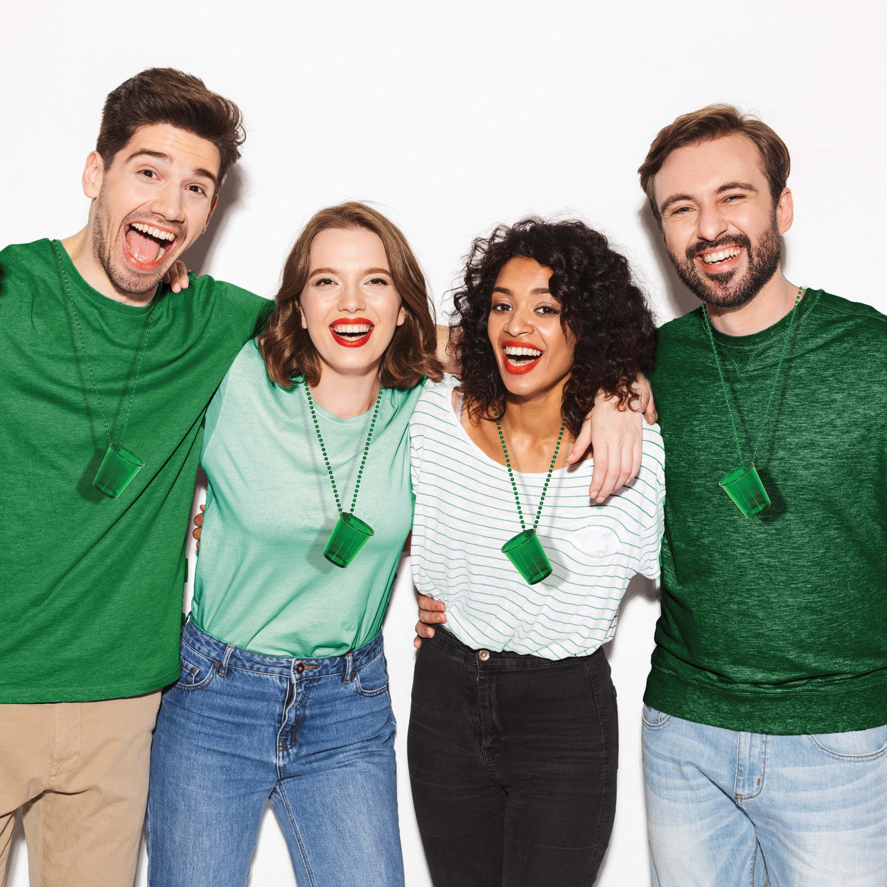 Bulk Case of St. Pats Necklace w/ Shot Glass Favor