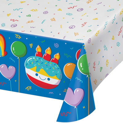 6/Case Tablecover, Paper 54" x 96" - Bubbly Birthday - Birthday Party Supplies by Creative Converting