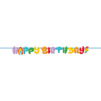 12/Case Letter Banner - Bubbly Birthday - Birthday Party Supplies by Creative Converting