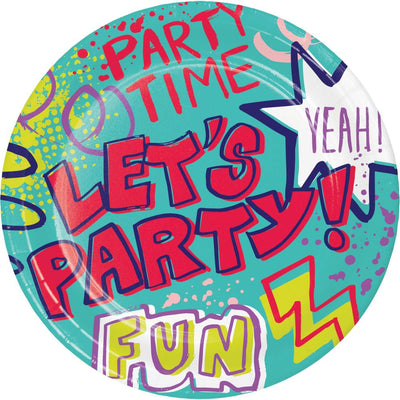 96/Case Luncheon Plate - Graffiti Party - Birthday Party Supplies by Creative Converting