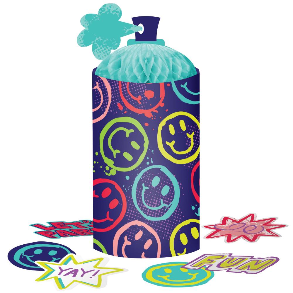 24/Case Honeycomb Centerpiece w/ Cutouts - Graffiti Party - Birthday Party Supplies by Creative Converting