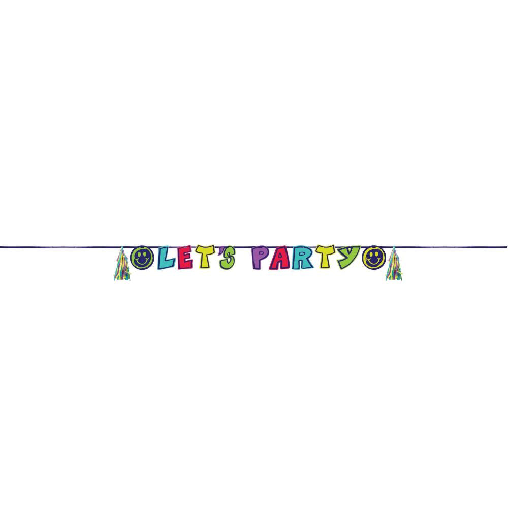 12/Case Letter Banner w/ Tassels - Graffiti Party - Birthday Party Supplies by Creative Converting