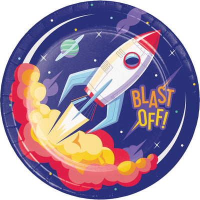 96/Case Dinner Plate - Space Adventures - Birthday Party Supplies by Creative Converting