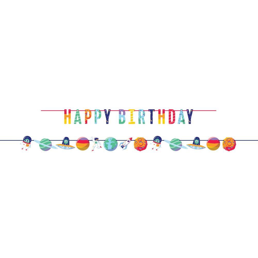 24/Case Shaped Ribbon Banner - Space Adventures - Birthday Party Supplies by Creative Converting