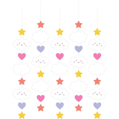 60/Case Hanging Cutouts - Sweet Dreams - Birthday Party Supplies by Creative Converting