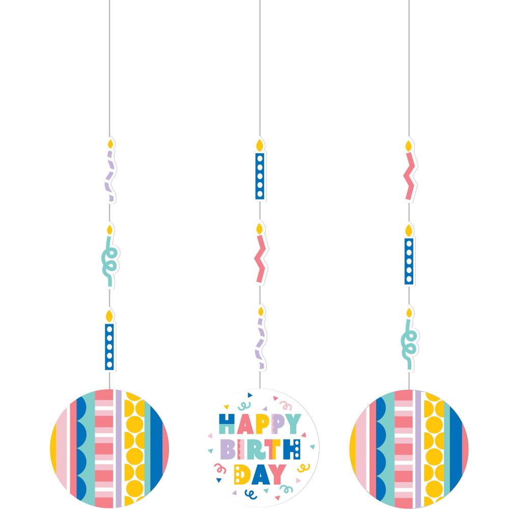 36/Case Hanging Cutouts - Party Patterns - Birthday Party Supplies by Creative Converting
