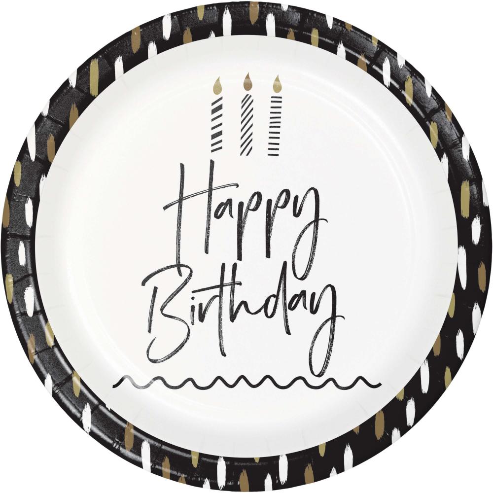 96/Case Dinner Plate - Golden Wishes - Birthday Party Supplies by Creative Converting