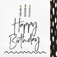 192/Case Lunch Napkin - Golden Wishes - Birthday Party Supplies by Creative Converting