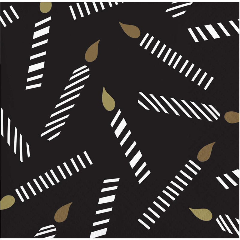 192/Case Beverage Napkin - Golden Wishes - Birthday Party Supplies by Creative Converting