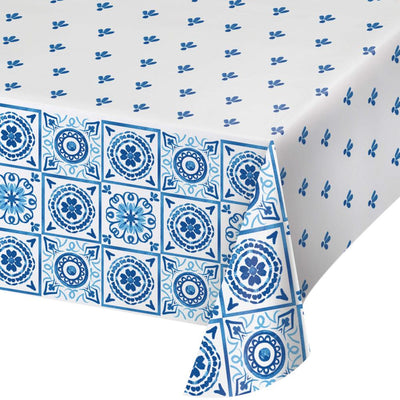 6/Case Tablecover, Paper 54" x 96" - Blue Willow - Party Themes by Creative Converting