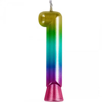 12/Case nan - Rainbow Metallic 1 Birthday Candle - Birthday Party Supplies by Creative Converting