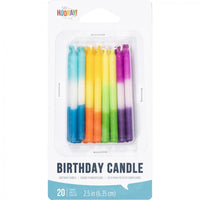 Ombre Striped Birthday Candles - nan Party Decoration