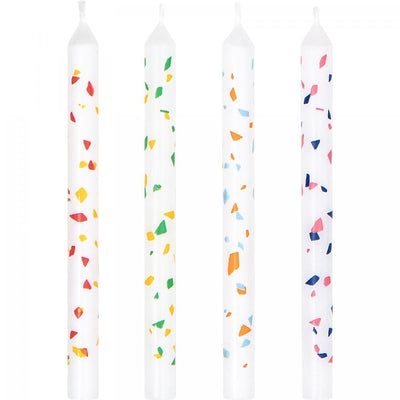 240/Case Confetti Print Birthday Candles - nan - Birthday Party Supplies by Creative Converting