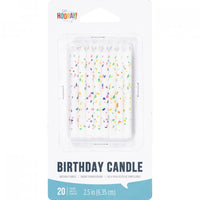 Confetti Print Birthday Candles - nan Party Decoration