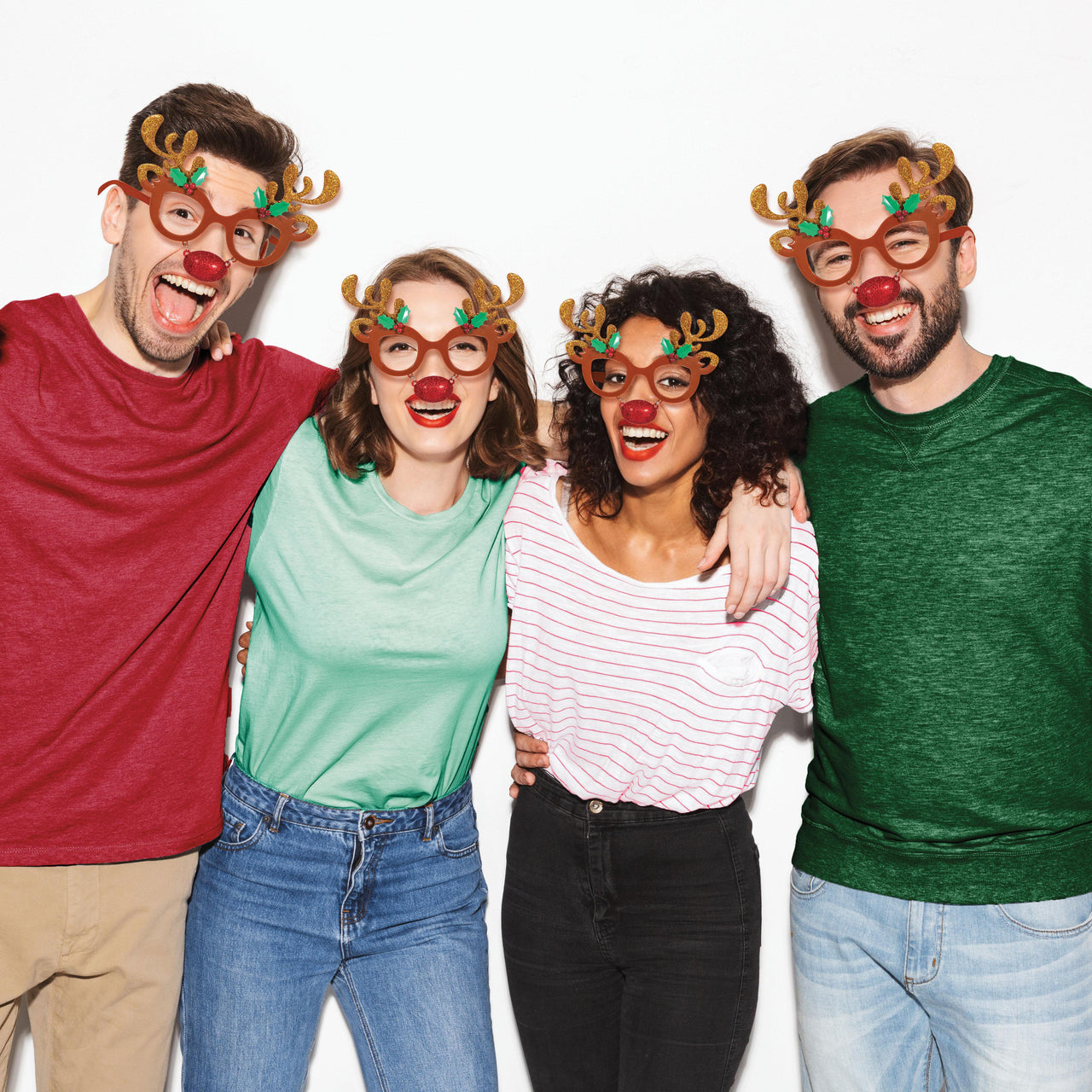 Bulk Case of Reindeer Christmas Glasses Favor