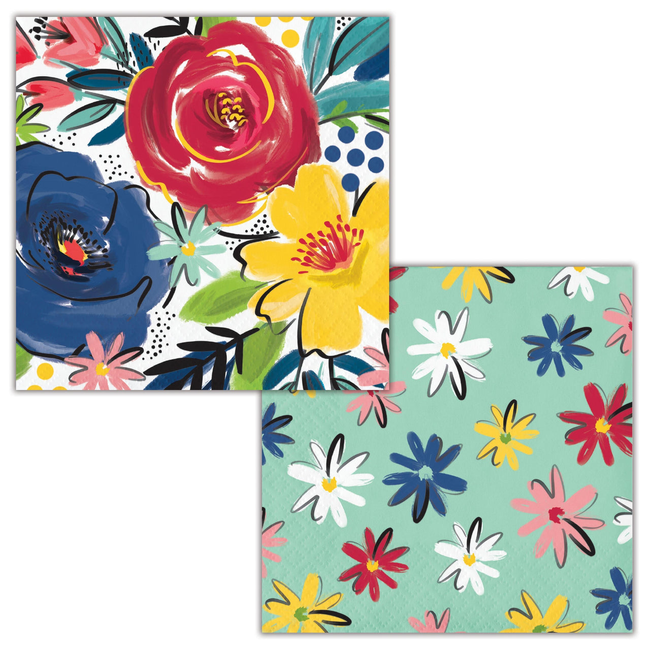 288 pc Bulk Bountiful Blooms 24 pc Bulk 2ply Beverage Napkin - Party Themes by Creative Converting