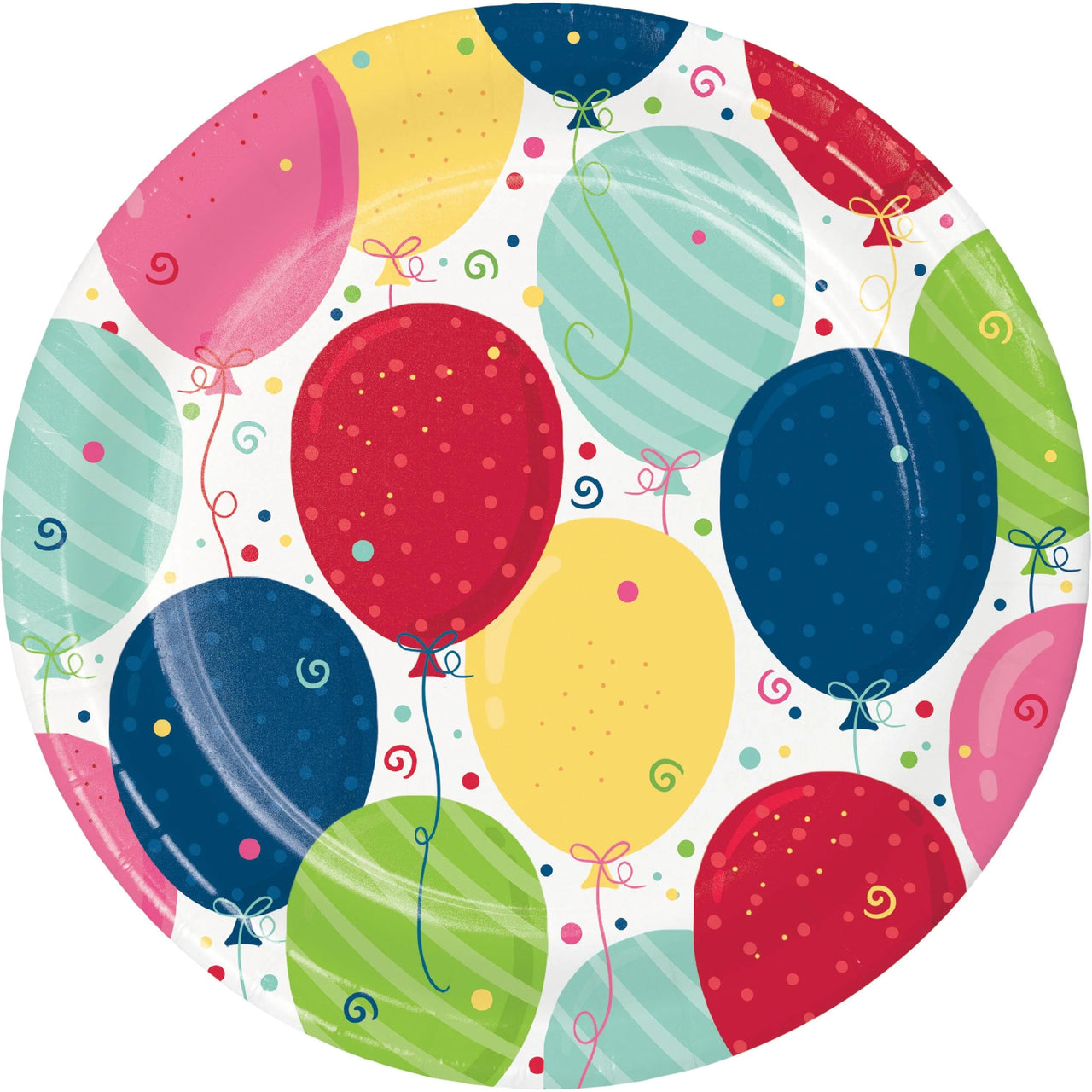 120 pc Bulk Festive Fun 10 pc Bulk Sturdy Style 8.75 Inch Dinner Plate - Birthday Party Supplies by Creative Converting