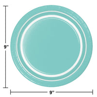 Bulk Case of Spa Blue 10ct Sturdy Style 8.75 Inch Dinner Plate