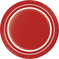 Bulk 120 pc Classic Red 10 pc Sturdy Style 6.75 Inch Dessert Plate - Solid Color Party Tableware by Creative Converting