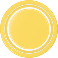 Bulk 120 pc Soft Yellow 10 pc Sturdy Style 6.75 Inch Dessert Plate - Solid Color Party Tableware by Creative Converting
