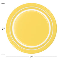 Bulk Case of Soft Yellow 10ct Sturdy Style 6.75 Inch Dessert Plate