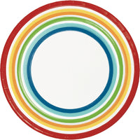 120 pc Bulk Painterly Party 10 pc Bulk Sturdy Style 6.75 Inch Dessert Plate - Cinco de Mayo and Fiesta Party Supplies by Creative Converting