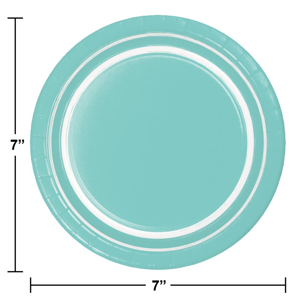 Bulk Case of Spa Blue 10ct Sturdy Style 6.75 Inch Dessert Plate