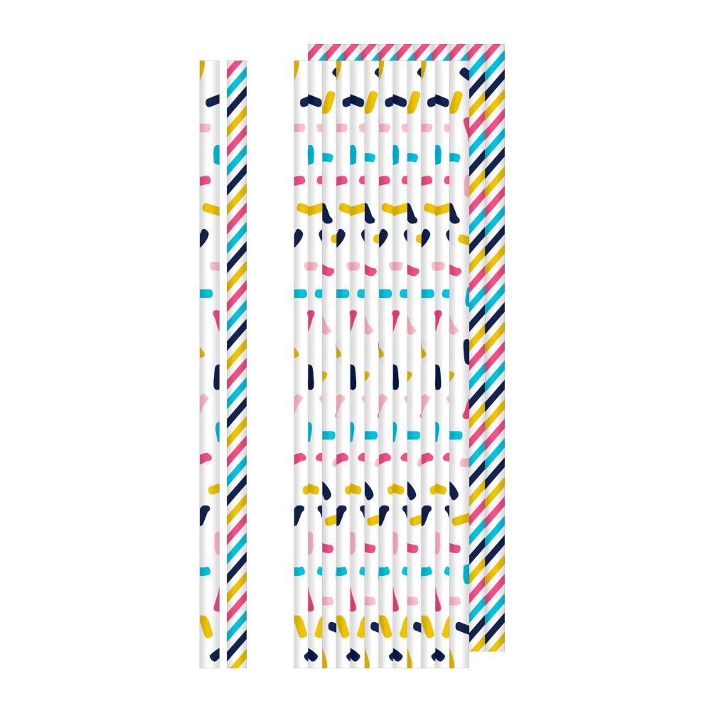 144 pc Bulk Dolly Parton Assorted 7.75" Paper Straws - Party Themes by Creative Converting