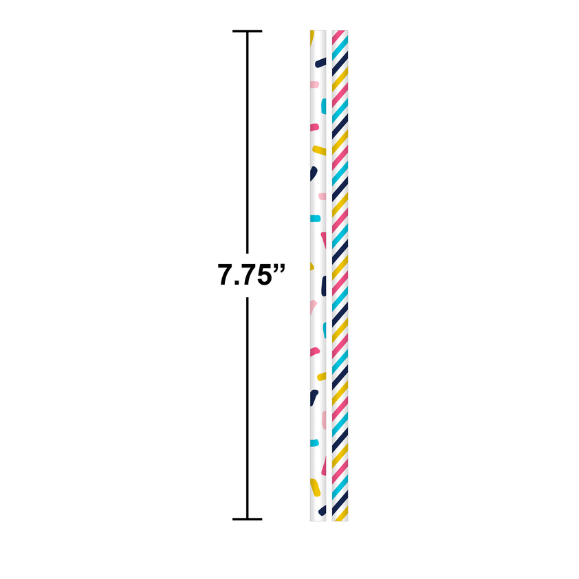144ct Bulk Dolly Parton Assorted 7.75" Paper Straws