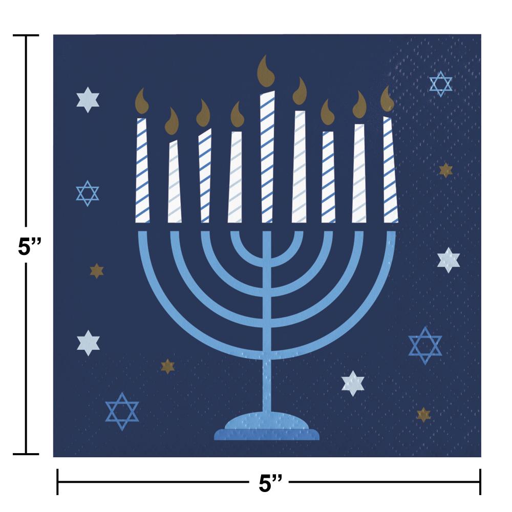 Bulk Case of Hanukkah Celebration Beverage Napkin